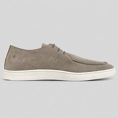 Sapato Dudalina Light Couro Camurça Cinza Masculino