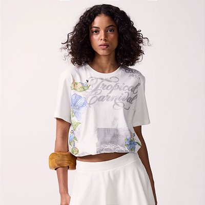 Camiseta Colcci Carnival Av27 Off White Feminino
