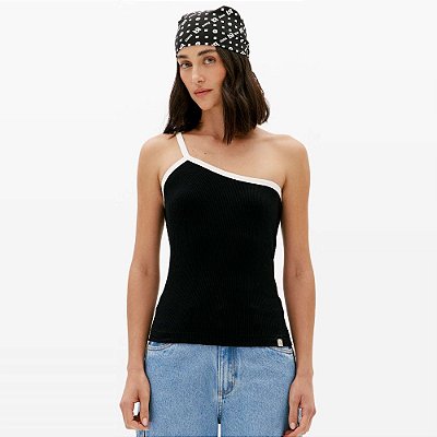 Blusa Canelada Easy Lança Perfume Omb Ve27 Preto Feminino