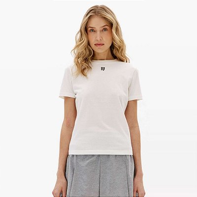 Camiseta Easy Lança Perfume Arte Ve27 Off White Feminino