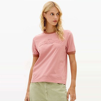 Camiseta Lança Perfume Babylook Silk Ve27 Rosa Feminino
