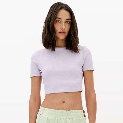 Blusa Easy Lança Perfume Cropped Ve27 Lilas Feminino