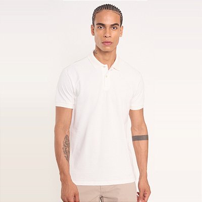 Camisa Polo Colcci Classic Pr27 Off White Masculino