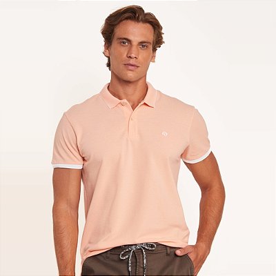 Camisa Polo Colcci Faixa Icon Pr27 Rosa Masculino