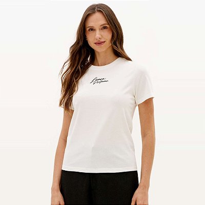 Camiseta Lança Perfume Babylook Ve27 Off White Feminino