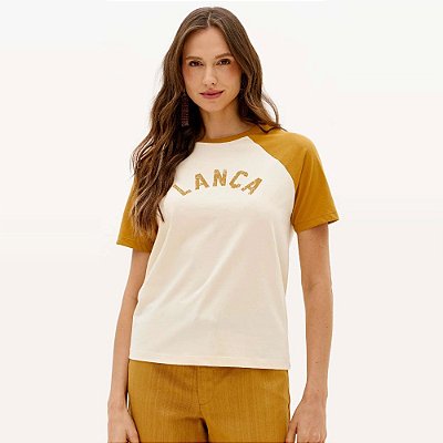Camiseta Lança Perfume Babylook Ve27 Bege Feminino