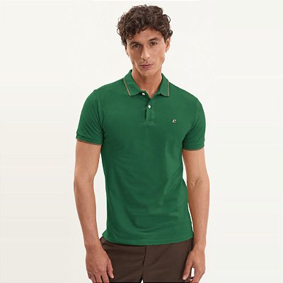 Camisa Polo Colcci Letter Ve27 Verde Masculino