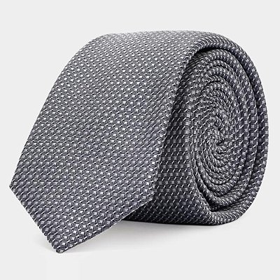 Gravata Aramis Seda Auron Ve27 Cinza Masculino