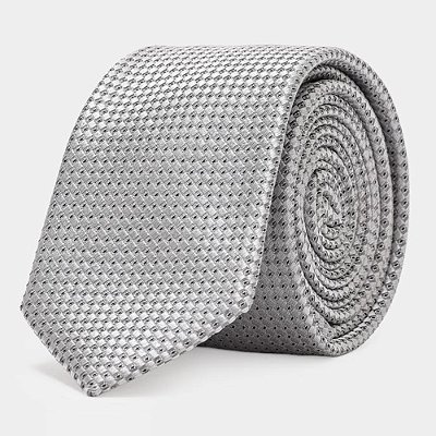 Gravata Aramis Seda Lior Ve27 Cinza Masculino