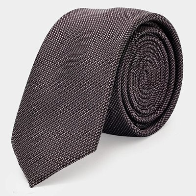Gravata Aramis Seda Liora Ve27 Marrom Masculino