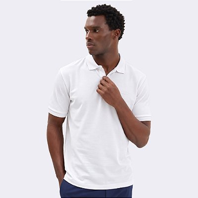 Camisa Polo Colcci Stripes Ve27 Branco Masculino