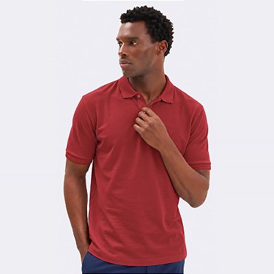 Camisa Polo Colcci Stripes Ve27 Vermelho Masculino