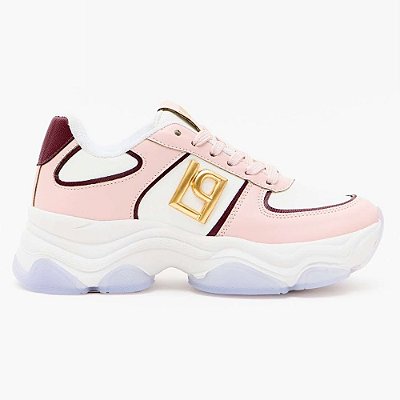 Tênis Lança Perfume Chunky Tricolor Ve27 Rosa Feminino