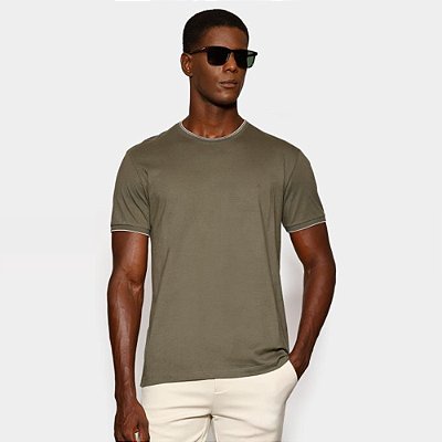 Camiseta Aramis Basic Frisos Ve27 Verde Masculino