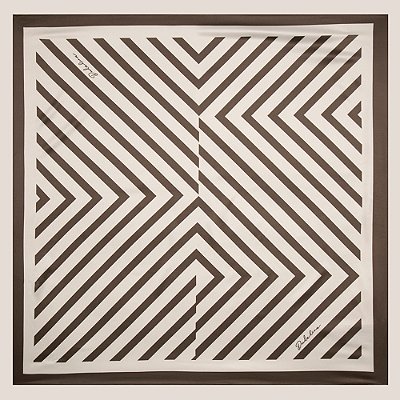 Lenço Dudalina Geometrico Bruna Ve27 Marrom Feminino