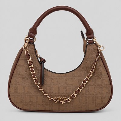 Bolsa Shoulder Colcci Monograma Ve27 Bege Feminino