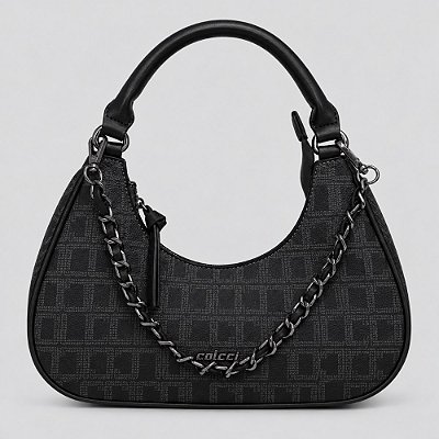 Bolsa Shoulder Colcci Monograma Ve27 Preto Feminino