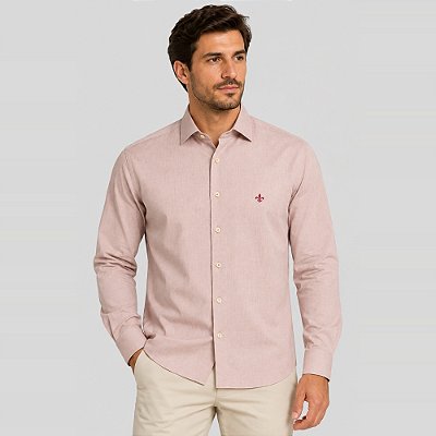Camisa Dudalina Comfort Ve27 Vermelho Masculino