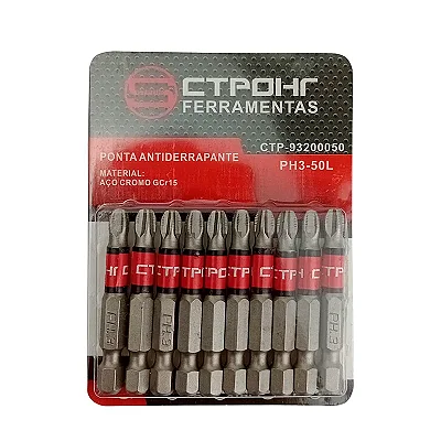 PONTAS PHILLIPS PH3-50L BITS COM 10 PEÇAS