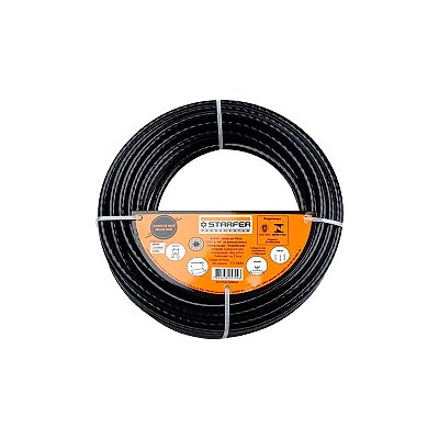 CABO DE AÇO ENCAPADO EM PVC PRETO 1/8" X 3/16" 25M STARFER
