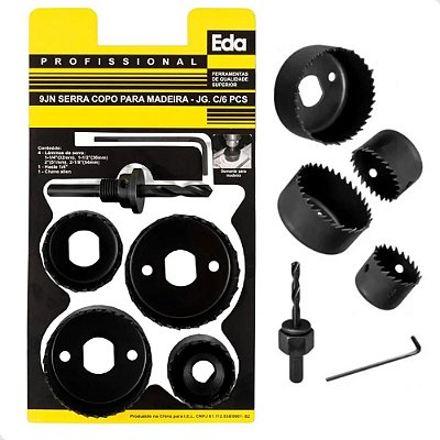 KIT SERRA COPO EDA COM 6 PEÇAS (32-54MM) - 32-549JN