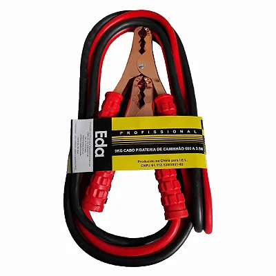 CABO CHUPETA FIO BATERIA 3,50M 600A CAMINHÃO EDA