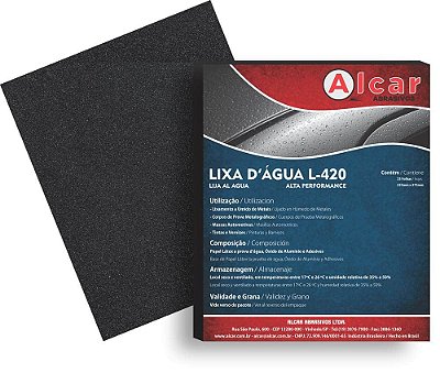 LIXA D'ÁGUA ALCAR L420 C/25 - GRÃO 150