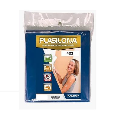 LONA PLÁSTICA AZUL PLASITAP 4X3M IMPERMEÁVEL