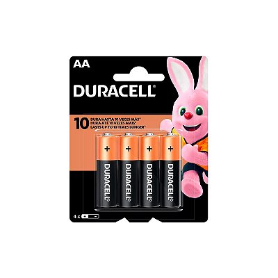 PILHA DURACEL ALCALINA PQ AA C/04