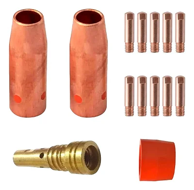 KIT TOCHA MIG 1MM BOCAL BICO DIFUSOR C/ ROSCA PARA V8