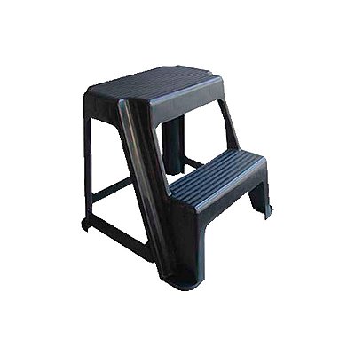 BANQUETA ESCADA 2 DEGRAUS PRETA