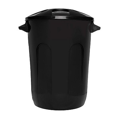 CESTO FECHADO C/ TAMPA PRETA 30L 3078