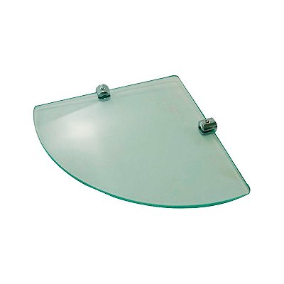 PRATELEIRA DE VIDRO CROMADA 20CM CANTO HIDROLAR