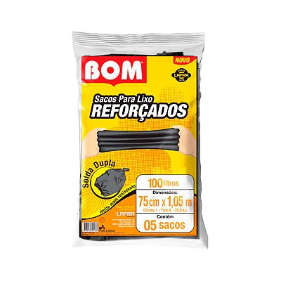 SACO PARA LIXO BOM REF. 100LT C/5 0030