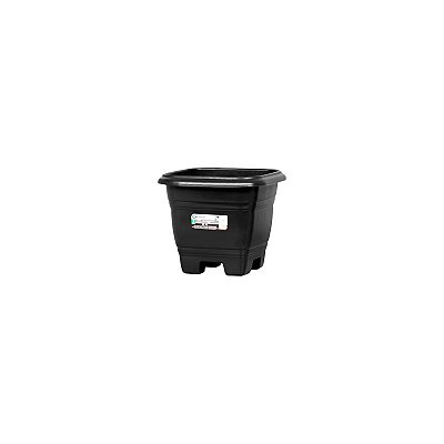 VASO PLASTICO QUADRADO N17 PRETO