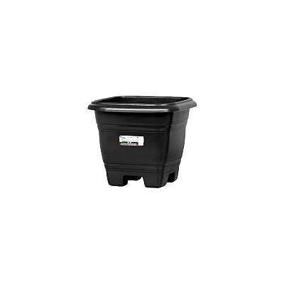 VASO PLASTICO QUADRADO N35 PRETO