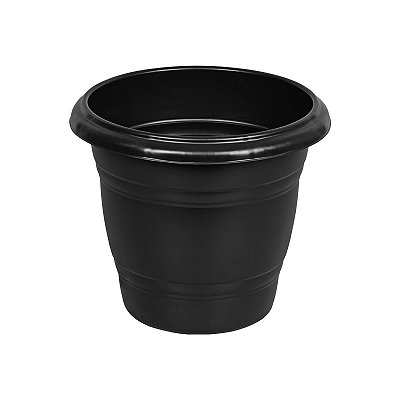 VASO PLASTICO REDONDO N22 PRETO