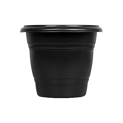 VASO PLASTICO REDONDO N35 PRETO