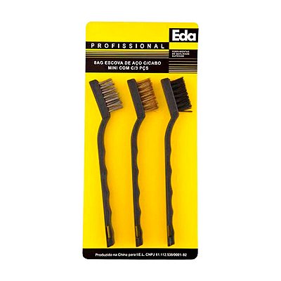JOGO ESCOVA AÇO MANUAL C/3 8AG EDA