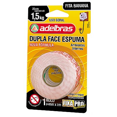 FITA DUPLA FACE ESPUMA ADELBRAS 24X2,0 FXPRO