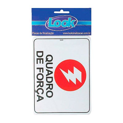 PLACA DE SINALIZAÇÃO QUADRO DE FORÇA 15X20