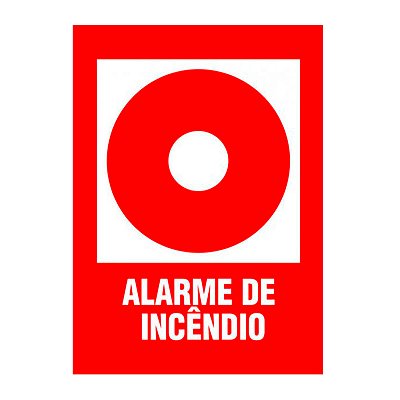 PLACA DE SINALIZAÇÃO ALARME INCENDIO