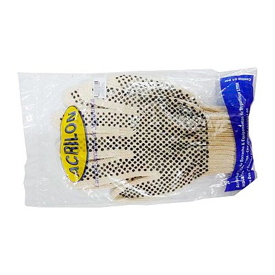 LUVA MALHA PIGMENTADA BLIST BEGE ACRILON