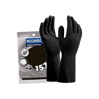 LUVA MUCAMBO P/ PEDREIRO PRETA XXG 157T