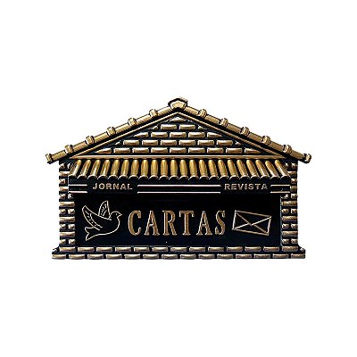 CAIXA CARTA PVC/CHAPA PRETO/OURO 8P