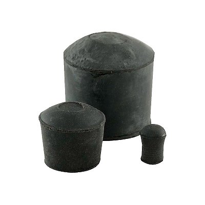 PONTEIRA CADEIRA BORRACHA PRETO 1/2 C/20