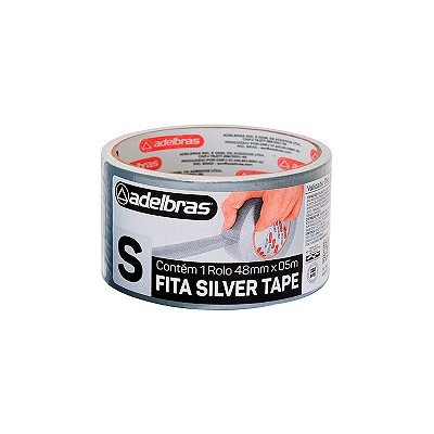 FITA ADESIVA SILVE TAPE ADELBRAS PRATA 48MMX5M