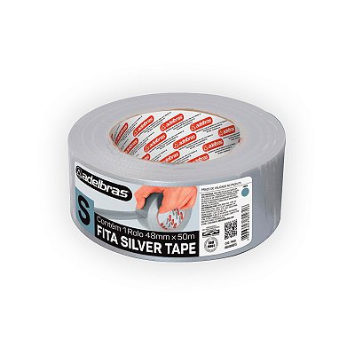 FITA ADESIVA SILVE TAPE ADELBRAS PRATA 48MMX50M
