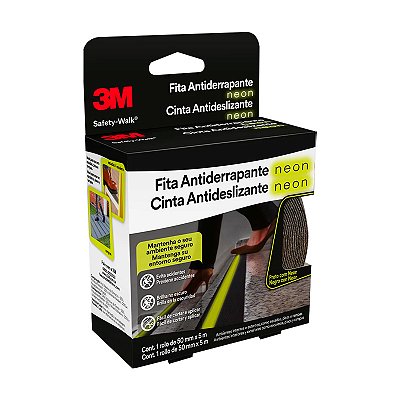 FITA ANTIDERRAPANTE 3M INT 5M PRETA NEON