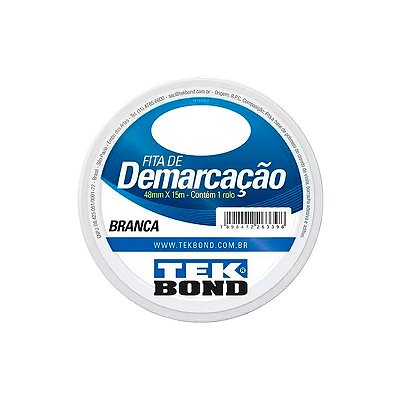 FITA DEMARCAÇÃO DE SOLO TEK BOND 48X15M BRANCA